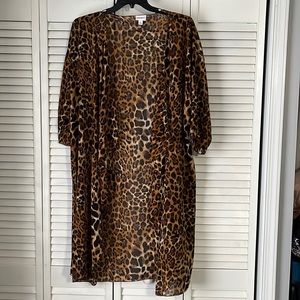 LuLaRoe Shirley kimono new without tags animal print large